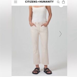Citizens of Humanity Isola Cropped Boot Cut in Almondette Size 28